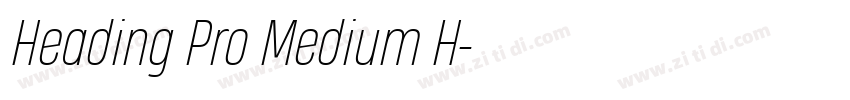 Heading Pro Medium H字体转换